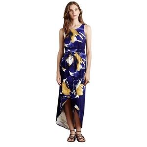Indigo floral dress from Anthropologie